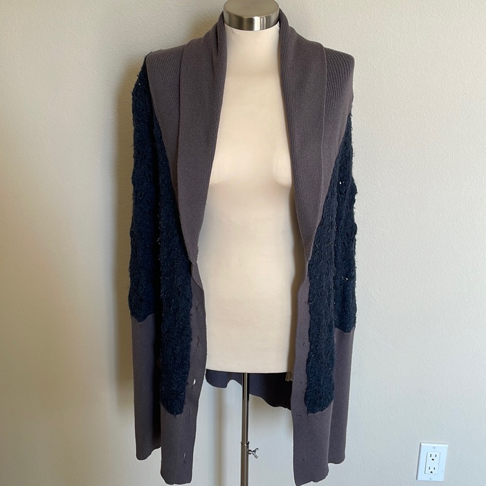 Navy & Grey Cardigan (Size S)